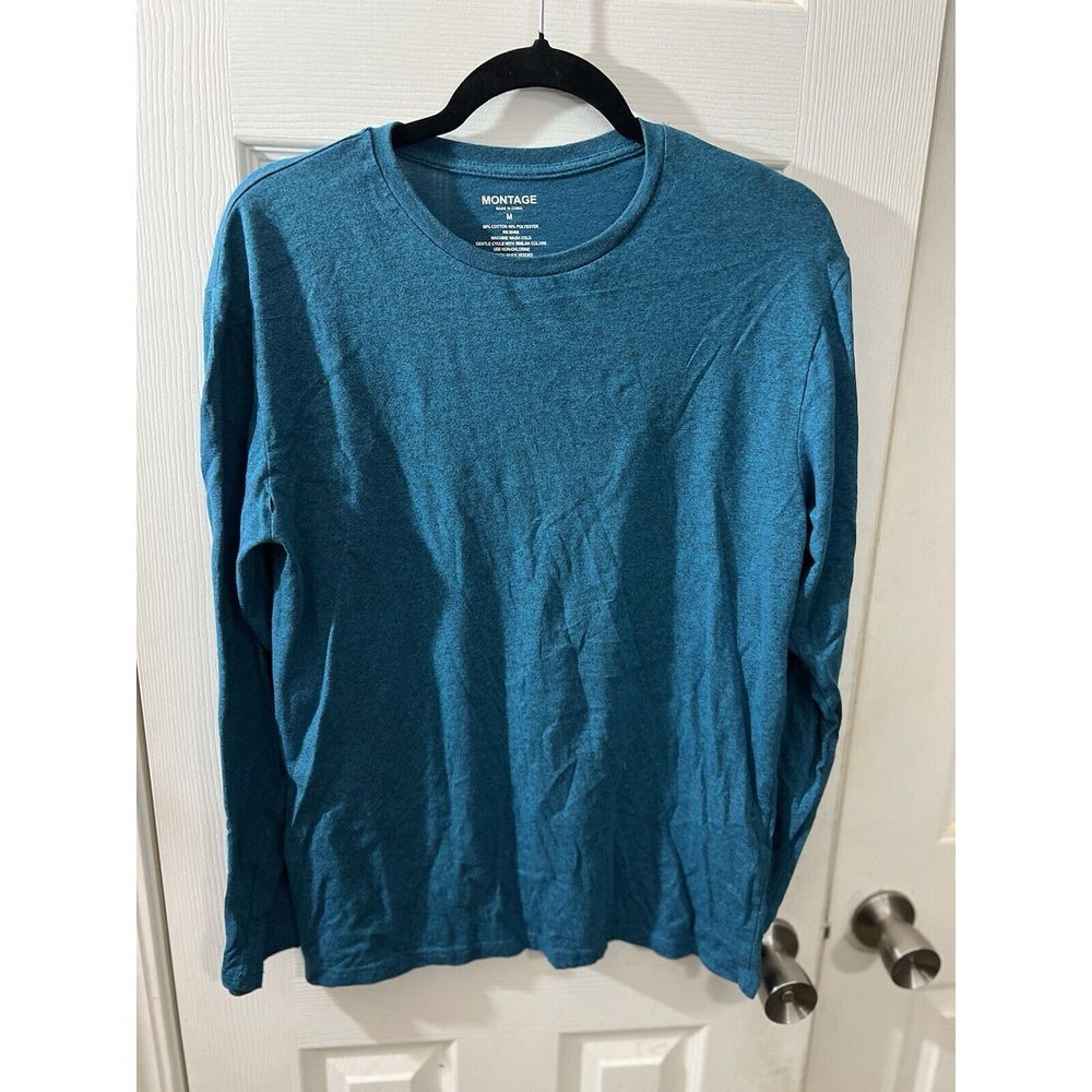 Men's Montage Long Sleeve Blue Green‎ Shirt Medium